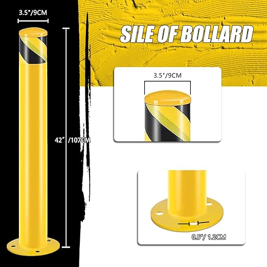 Safety Bollard Post, Steel Bollards, Parking Bollard, - Image 2