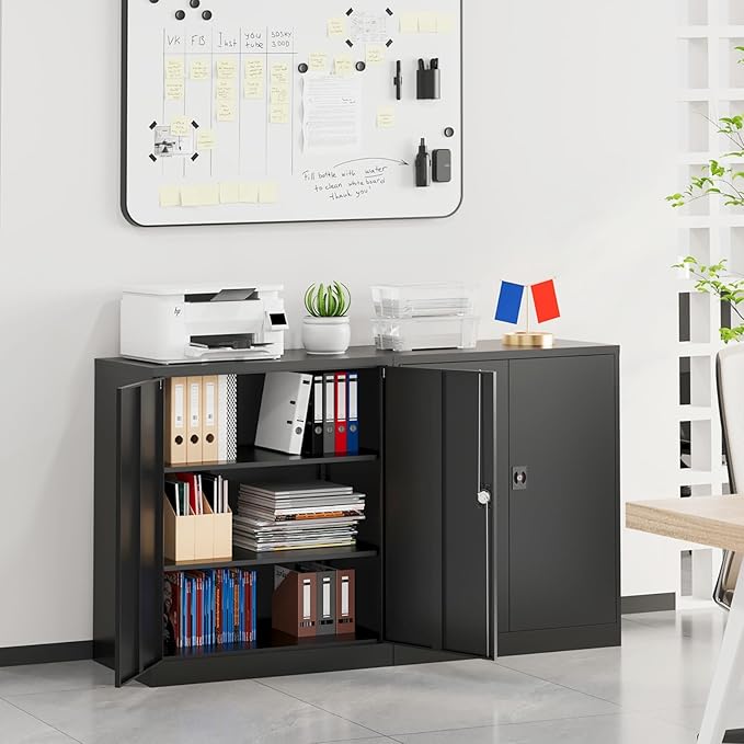 SISESOL Small Metal Storage Cabinet - Image 2