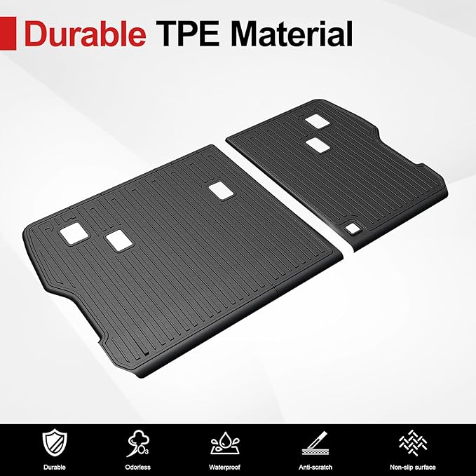 2nd Row Backrest Mat for 2024 2025 Hyundai Santa FE, All Weather TPE Seat Back - Image 4