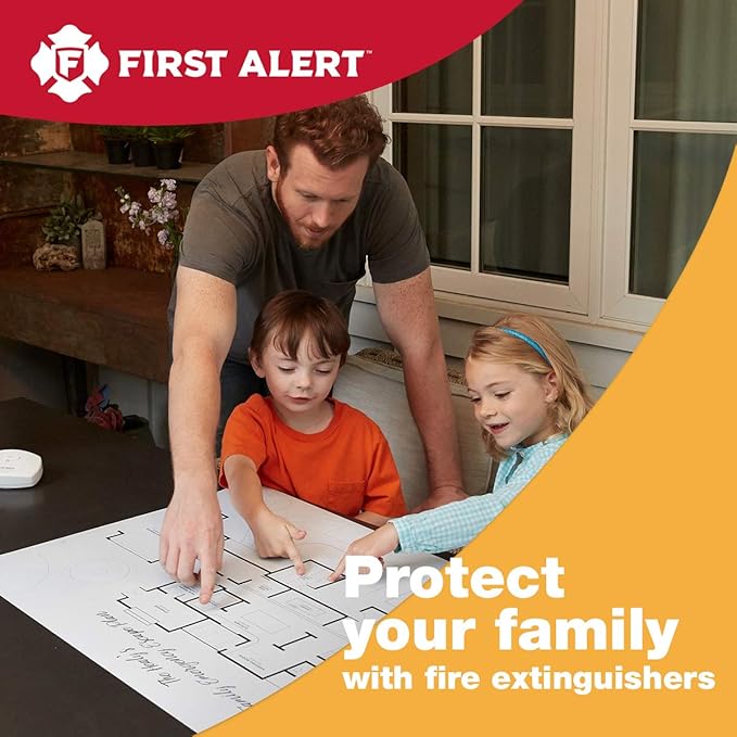 First Alert DHOME1 Rechargeable Standard Home Fire Extinguisher, UL Rated - Image 2