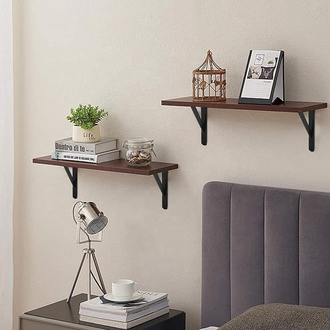 16 Pack L10 x H 8" Black Heavy Duty Shelf Brackets - Image 7