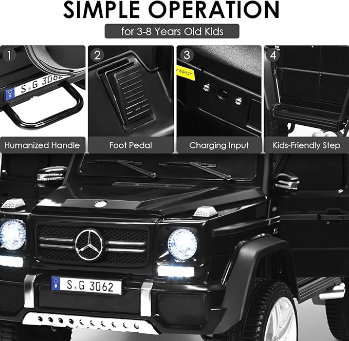 HONEY JOY Ride On Truck, Licensed Mercedes-Benz Maybach G650 Battery Powered - Image 7