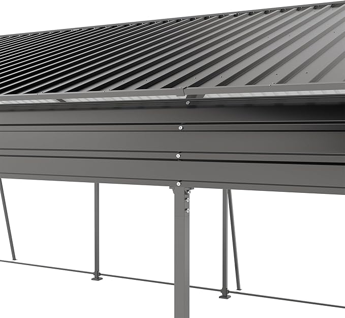 13x26.5 FT Metal Carport, Heavy Duty Car Port Canopy - Image 9