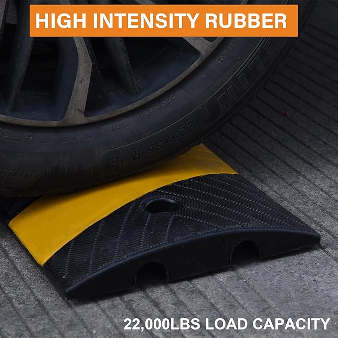 Orangestar 6Ft Rubber Speed Bump, 2 Channel Heavy Duty Speed Hump Cable - Image 3