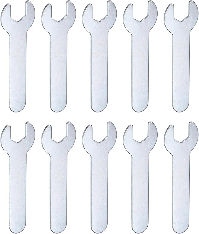 HARFINGTON 10pcs Small Wrench 10x70x1.5mm Metric U-Shaped Single Open Ended by HARFINGTON