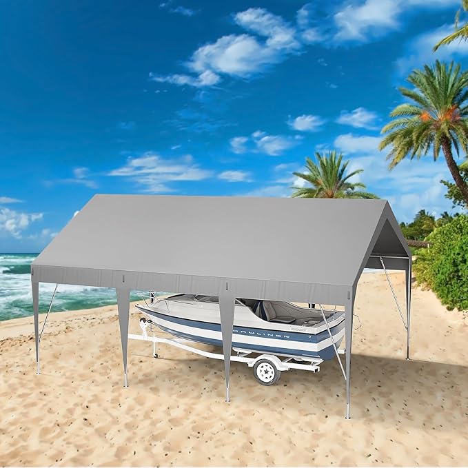 13x20ft Heavy Duty Carport Outdoor Car Canopy UV Resistant Waterproof Party - Image 6