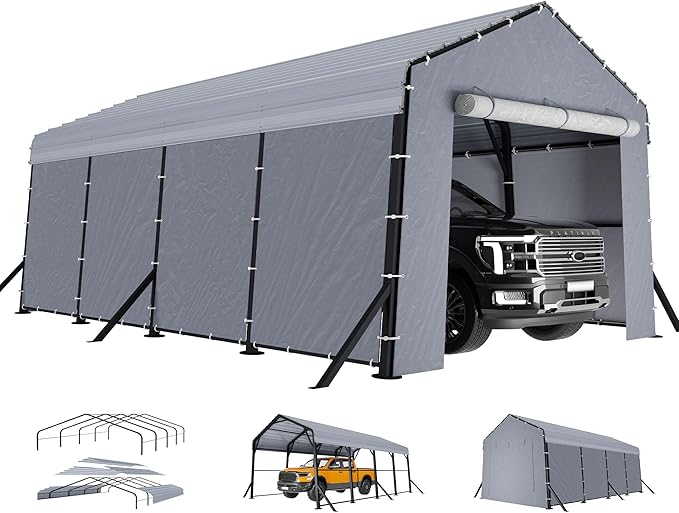 Jocisland 12x20x10.5 FT Metal Carport - Image 9