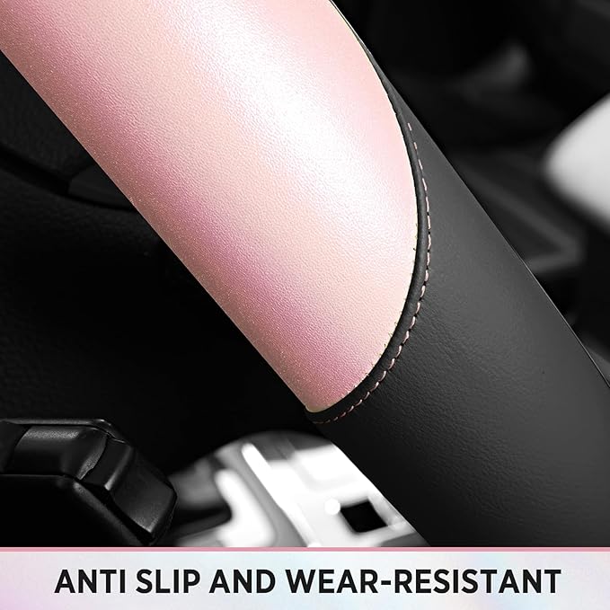 Road Comforts Steering Wheel Cover – Breathable Leather Steering Wheel Cover - Image 8