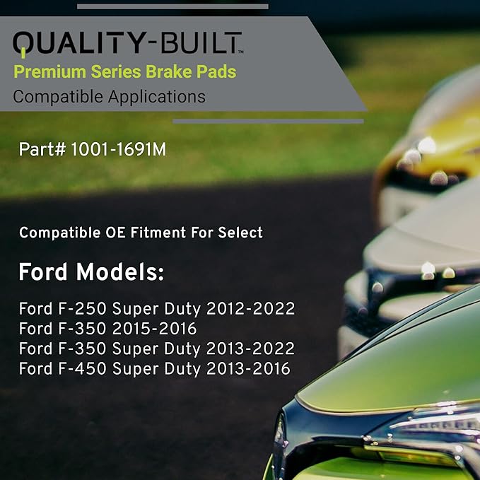 Premium Semi-Metallic Rear Brake Pads Compatible - Image 3