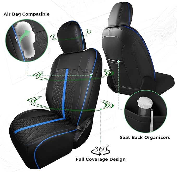 for Jeep Wrangler Seat Covers 4Door JL 2018 2019 2020 2021 2022 2023 2024 2025 - Image 3