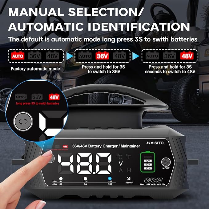 Golf Cart BatteryCharger 36V 18A and 48V 13A Trickle BatteryCharger, 36 Volt - Image 4