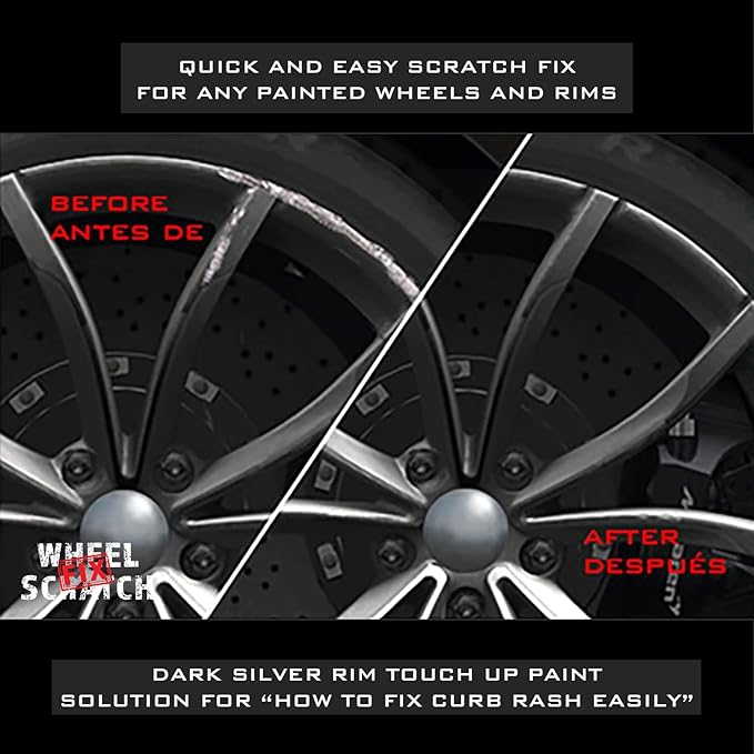 Dark Silver Rim Touch Up Paint Kit, Car Wheel Scratch Repair Kit, Wheel Touch - Image 2