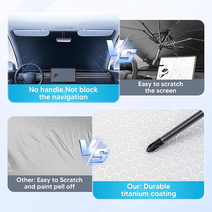 Windshield Sun Shade Fits for Chevy Equinox 2025 2026 Foldable Car Front Window - Image 5