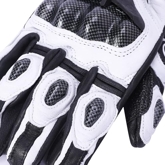 Harssidanzar Breathable Leather Motorcycle Gloves Touchscreen - Image 6
