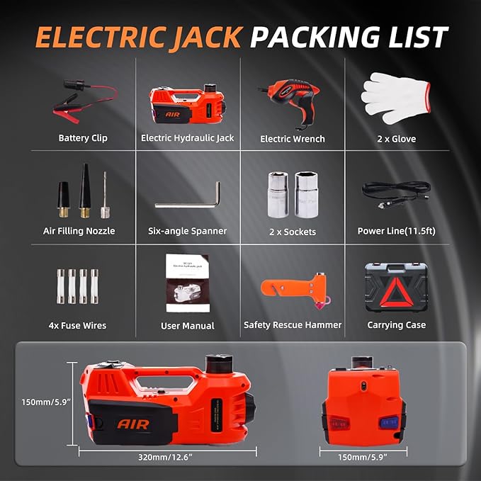 STANDTALL Electric Car Jack Kit 5 Ton 12V Electric Jack - Image 6
