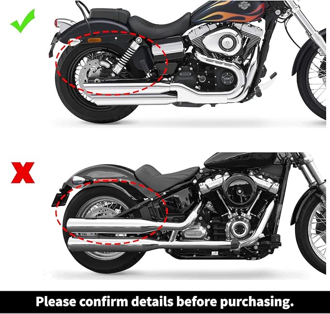 XFMT Motorcycle Saddlebags Vivid Black Hard Saddle Bags Trunk - Image 7