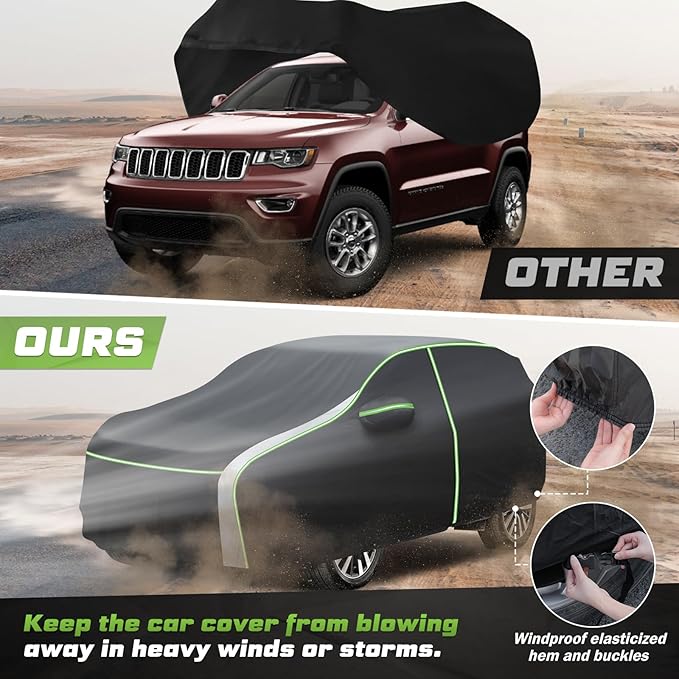 Mixsuper Liner Car Cover for Jeep Grand Cherokee 1993-2026, 7 Layers Waterproof - Image 6