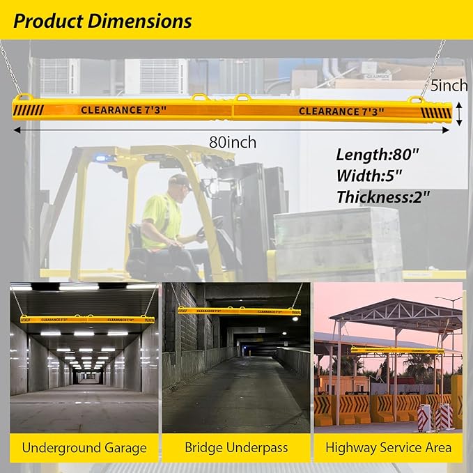 ClearanceGard 80″ x 4″ Clearance Bar Kit - Image 5