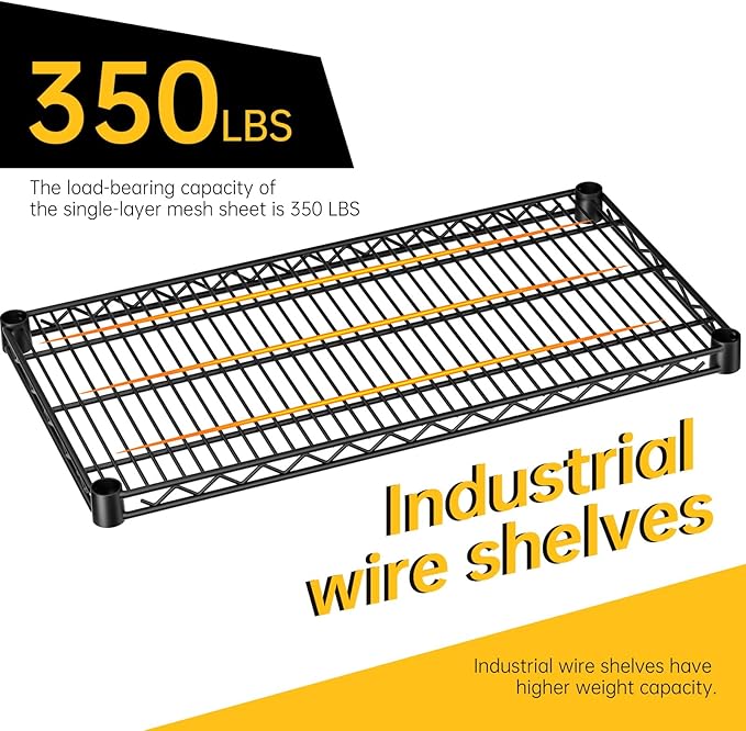 SINGAYE 4 Garage Heavy Duty Shelving Unit Kitchen Pantry Close Home Organizers - Image 5