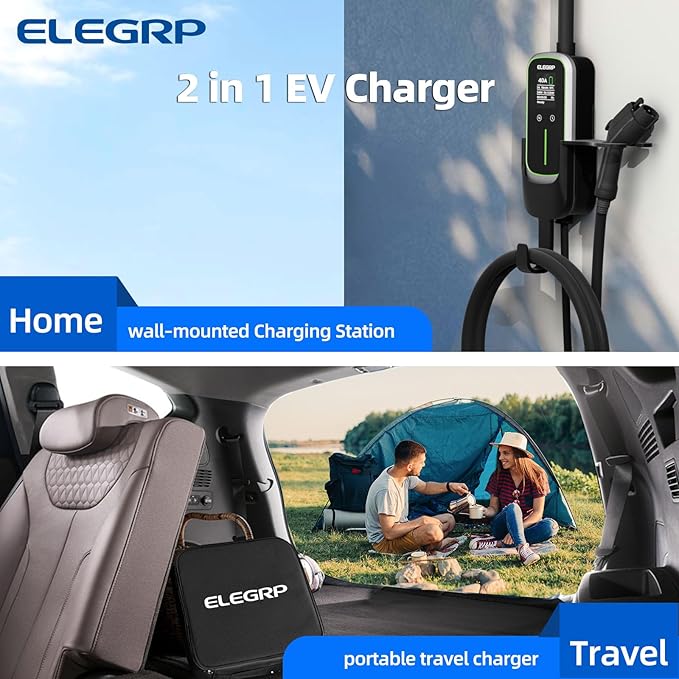ELEGRP Level 2 EV Charger for Home, 40 Amp, ETL Certified, PBE & LCD Technology - Image 9