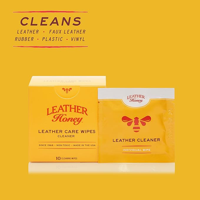 Leather Honey Leather Cleaner Wipes: Clean Leather On-The-Go. Cleaning Wipes - Image 2