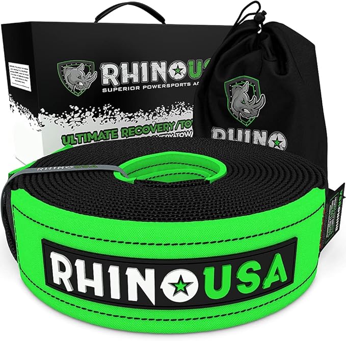 Rhino USA Recovery Tow Strap by RhinoUSAInc
