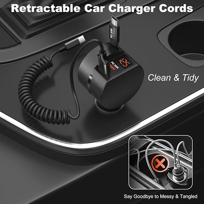 Retractable USB C Car Charger - Image 6