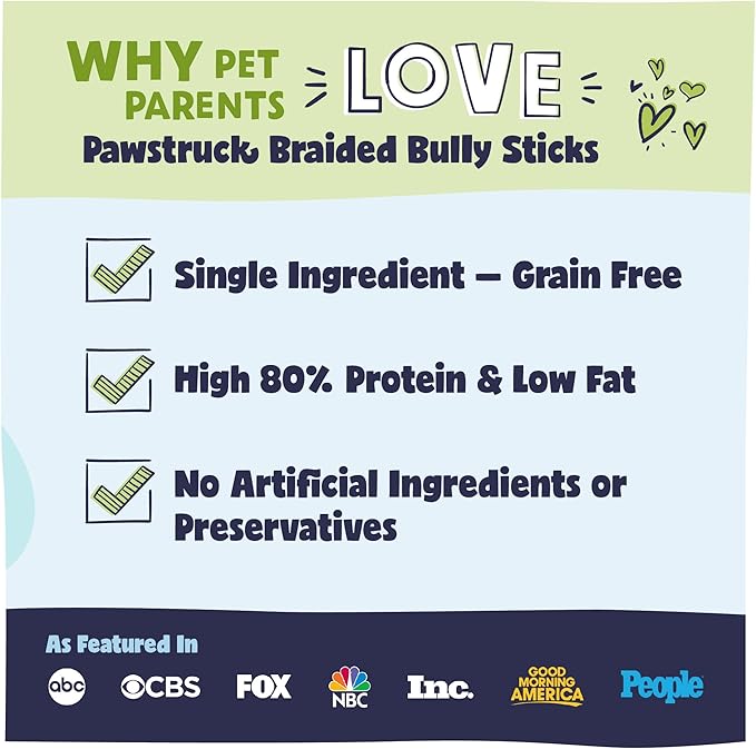 Pawstruck Natural 12" Braided Bully Sticks - Image 3