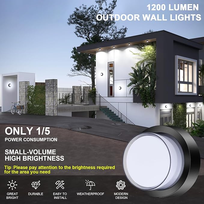 Outdoor LED Flood Lights, Waterproof Modern Exterior Wall Light, 12W Anti Rust - Image 4
