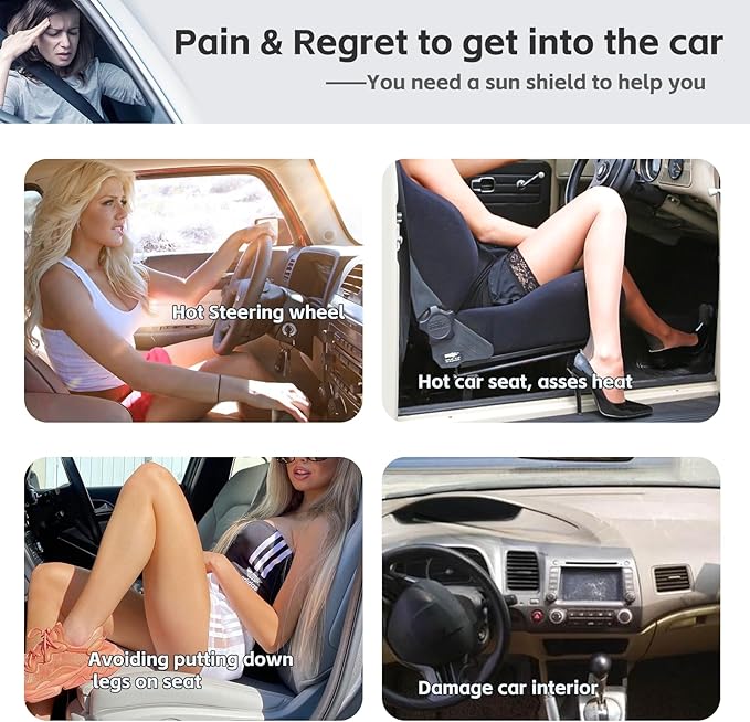 Sun Shade Sunshade for Volkswagen Jetta Windshield Cover, 4-Layer Front Window - Image 3