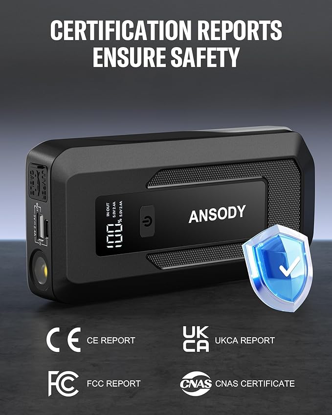 3000A Peak Car Jump Starter, Battery Booster - Image 7