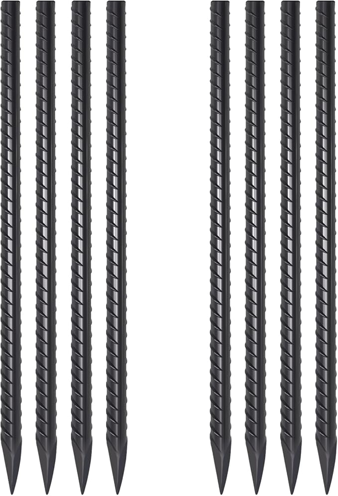 VVOKGO Rebar Stakes 24 Inch Ground Straight Concrete Form Stakes Heavy Duty by VVOKGO