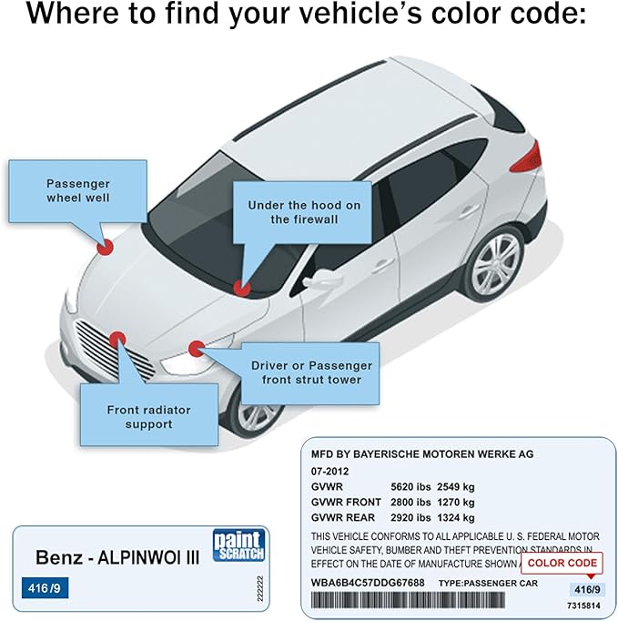 Touch Up Paint for Mercedes Benz Black/Jet Black-Exact Match–Chips and Nicks - Image 7
