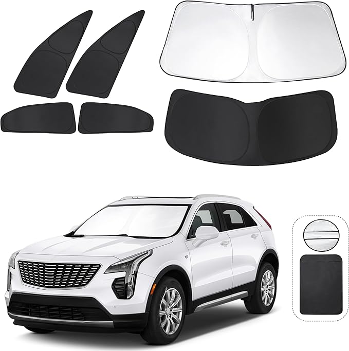 TINGLU Window Shades for Cadillac XT4 2019-2024 2025 Accessories Car Side Full by TINGLU