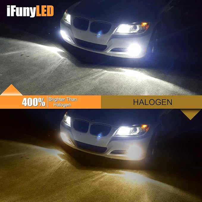 H10 LED Bulbs, 9145 9140 Fog Light 6500K Cool White - Image 2