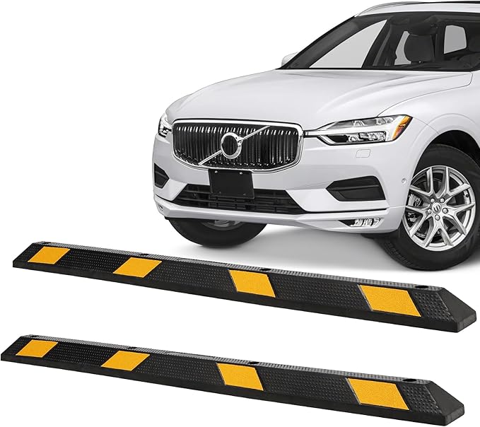 Heavy Duty Rubber Parking Curb - 55000 Lb Capacity by TROPOW