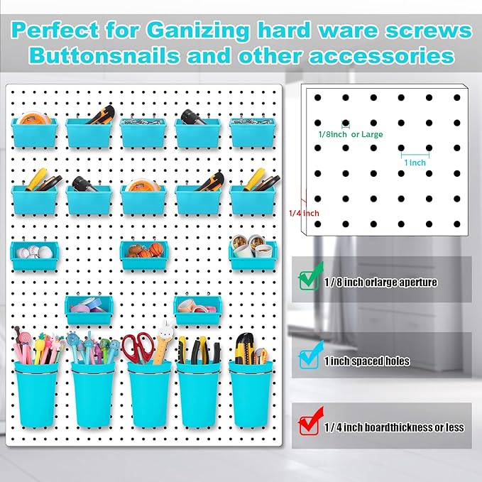 Yookeer 20 Pcs Pegboard Bins and Cups - Image 4