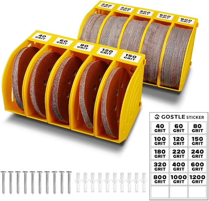 5 Inch Professional Sanding Discs Storage Bins by GOSTLE