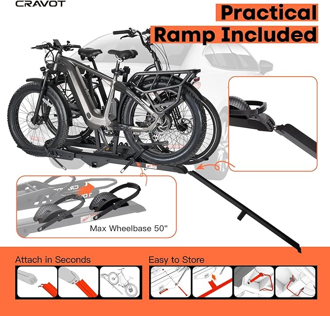 CyberRack E2 Ebike Rack, 200 lbs Capacity Foldable Bike Racks - Image 7