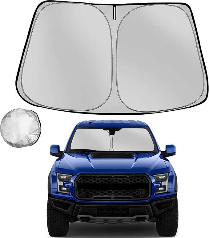 Windshield Sun Shade for 2015-2020 Ford F150 Foldable Sun Sunshade for Car by Fonowka