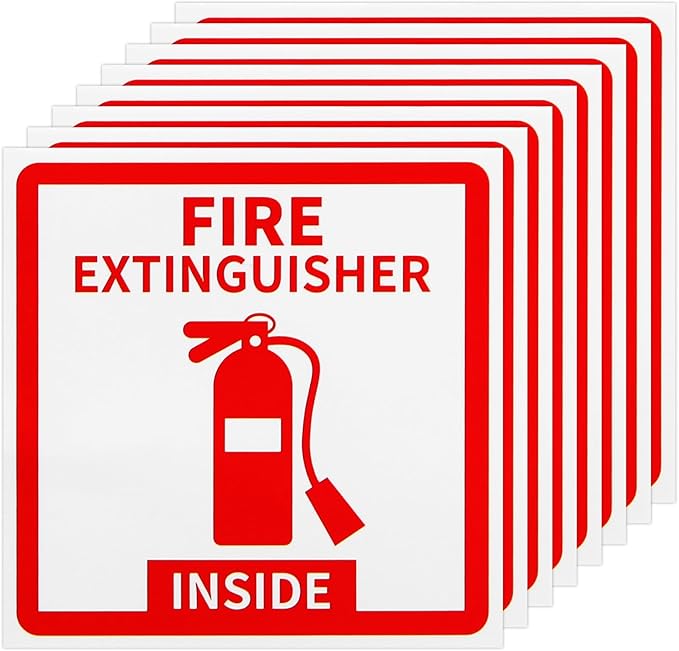 Madrigal Fire Extinguisher Inside Sticker Sign, Weatherproof & UV Protected by Unknown