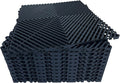 12 Pack 16"x 16"Interlocking Garage Floor Tiles, Modular Drainage Floor Mat by HTWELL
