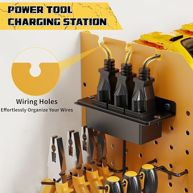 Power Tool Organizer with Charging Station Wall Mount, 3 Layer Expanded Heavy - Image 4