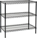 Omega 36" Deep x 72" Wide x 80" High 3 Tier Black Starter Shelving Unit by OmegaProductsCorporation