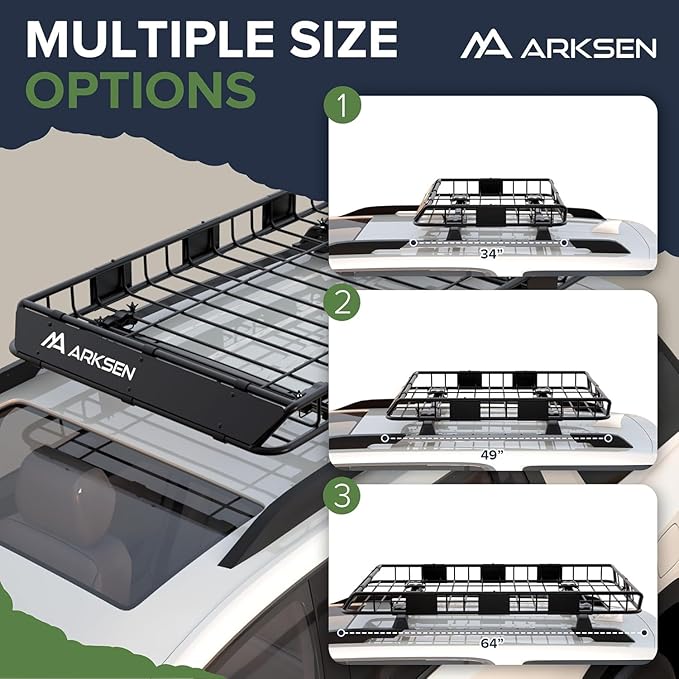 ARKSEN 64 x 39 x 5 Inch Universal Roof Rack - Image 5