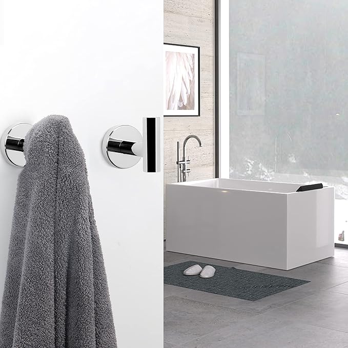 NearMoon Bath Towel Hooks- SUS 304 Stainless Steel Robe Hook Holder, Heavy Duty - Image 7