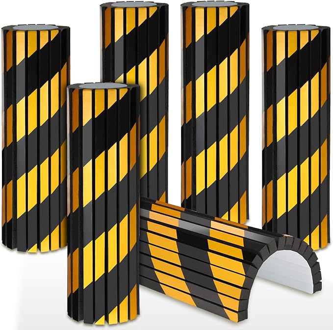 6 Pcs Garage Wall Protector Garage Pole Padding Wall Bumpers Guards Reflective by Datanly