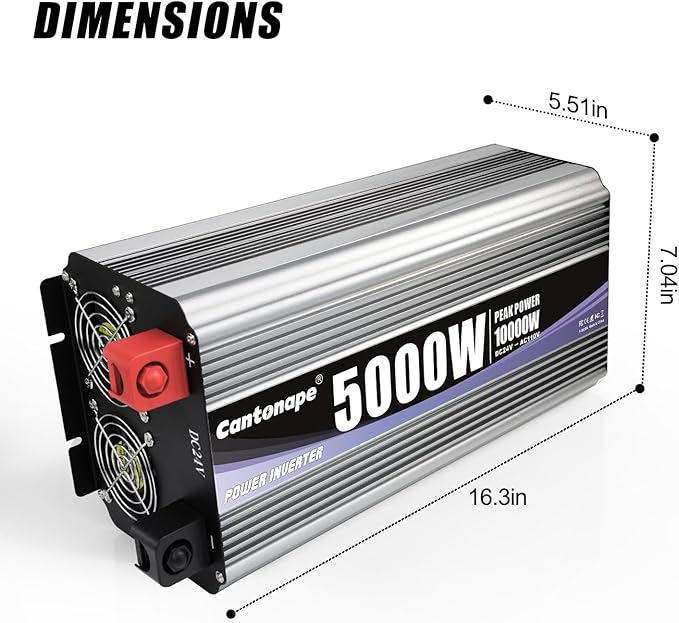5000W Power Inverter 24V to 110V/120V DC to AC - Image 8