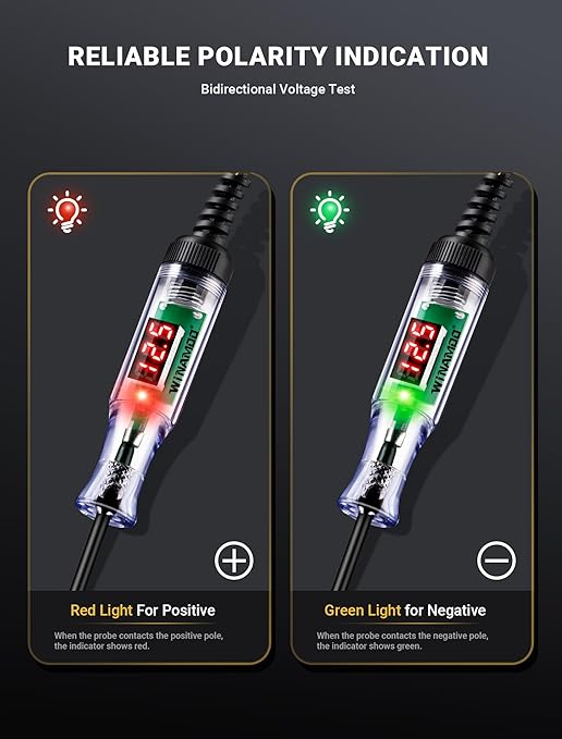 Automotive Test Light with 3-48V LED Digital Voltage Display, Auto Circuit - Image 5