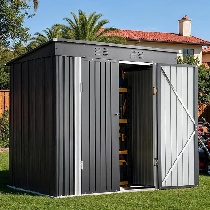Bealife 6' x 4' Outdoor Storage Shed Clearance, Metal Outdoor Storage Cabinet by Bealife